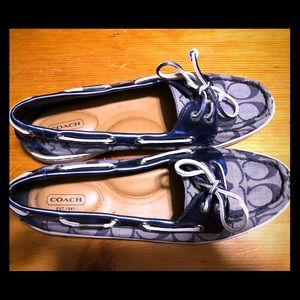 Coach navy signature loaders.